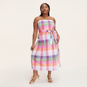 Kate Spade New York x Target women’s plaid tie-waist midi dress new size xl